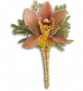 Sunset Orchid Boutonniere in Kentwood LA, Glenda's Flowers & Gifts, LLC