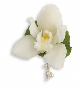 Shimmering Pearls Boutonniere in Kentwood LA, Glenda's Flowers & Gifts, LLC