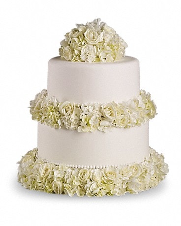 Sweet White Cake Decoration Specialty Arrangement
