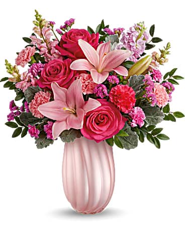 Teleflora's Rosy Swirls Bouquet Bouquet